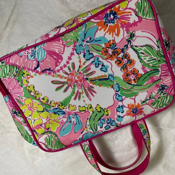 Lilly Pulitzer RARE Lunchbox Cooler Lunch Box Pink Floral - Picture 2 of 7